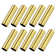 10-Pack Brass Round Tube, 8mm OD 0.2mm Thick 30mm Length Straight Pipe Tubing
