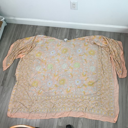 Free People Womens Kimono Duster Relaxed Over Size 3/4 Sleeve Magic Dance - Picture 5 of 12