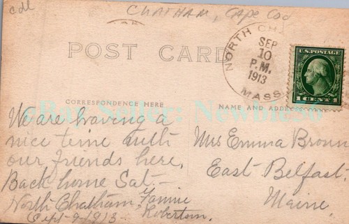 North Chatham Mass MA - CALLE PRINCIPAL DE LA OFICINA DE CORREOS - RPPC Postal Cape Cod - Imagen 2 de 2