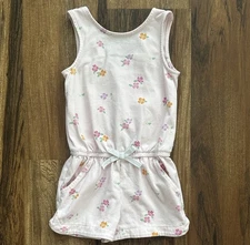 Cat and Jack Pink Floral Romper Girls Size 4T