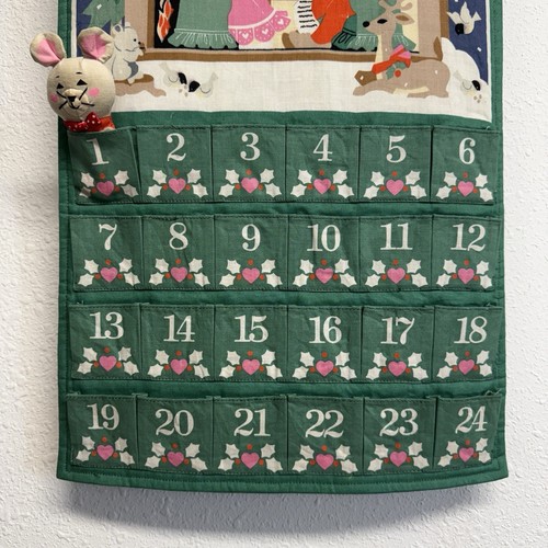 Avon Christmas Advent Calendar With Original Mouse 1987 Vintage Hanging Rod EUC - Picture 4 of 6