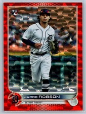 2022 Topps #623 Jacob Robson Green Foilboard #/299 Detroit Tigers