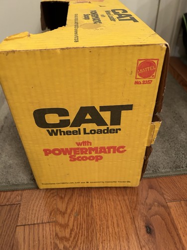 1978 Mattel Caterpillar Wheel Loader W/Powermatic Scoop In Box NOS Open Ends - Picture 16 of 18