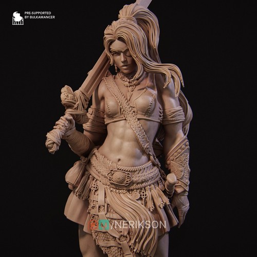 Lia, the Barbarian Mercenary by Nerikson | Commission | Painted | - Picture 6 of 6