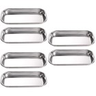  3 Count Mündlicher Instrumentenhalter Tablett Metall Eckig Werkzeugschale