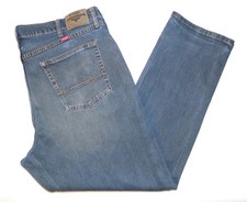 WRANGLER - Men's Athletic Fit Jeans 40"W X 30"L Blue Work Biker Stretch Denim