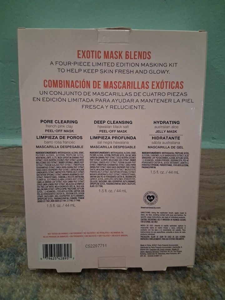 FREEMAN EXOTIC MASK BLENDS MULTI MASK 4 PC KIT & SILICONE BRUSH - Image 4 of 4