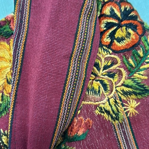 Vintage Altiplano Handarbeit Fair Trade Handtasche bestickt Quasten Blumen R... - Bild 9 von 12