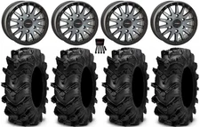 System 3 SB-8 Bdlk 15" Wheels Gy +38mm 32" Cryptid Tires Can-Am Maverick R