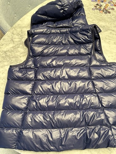 NWT Ladies PETER MILLAR Navy Blue Chiron Hooded Quilted Puffy Golf Vest - XL - Picture 7 of 7