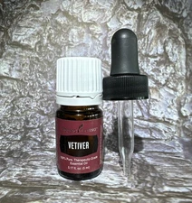 Young Living Vetiver Essential Oil 5ml NEW SEALED +glass dropper