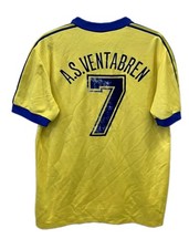 Vtg 80s Adidas Made in France Soccer Jersey Yellow AS Ventabren #7 Mens L#251