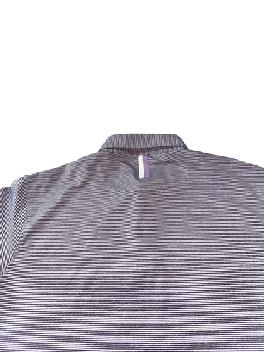 Polo golf Rhoback uomo L manica corta performance elasticizzata viola a righe - Foto 9 di 9