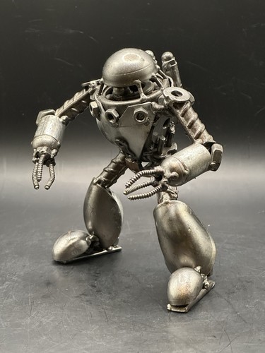 Vintage einzigartig SELTEN Altmetall Z'Gok Gundam Kunst Roboter Skulptur Statue Figur - Bild 5 von 12
