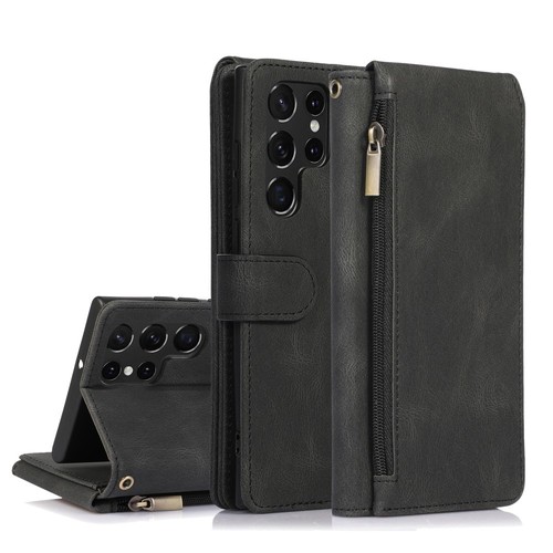 Zipper Leather Wallet Phone Case For Samsung A14 A54 A33 A53 A73 A12 A50 A22 A32 - Picture 27 of 75
