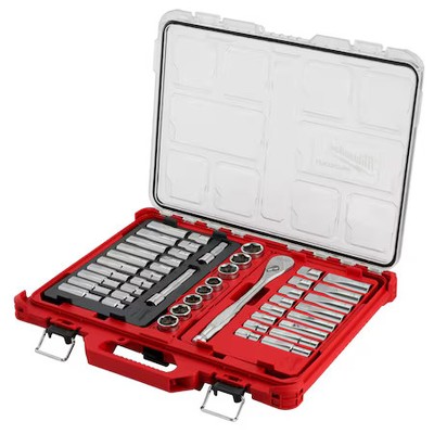 Milwaukee Tool 48-22-9487 47Pc 1/2'' Drive Ratchet & Socket Set With Packout