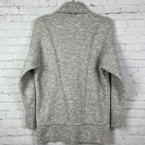 Free People Wollmischung Eukalyptus Oversize Strickjacke meliert grau Gr. XS - Bild 6 von 17