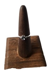 MINI OVAL RAINBOW TOPAZ STERLING SILVER OVAL RING/ADJUSTABLE