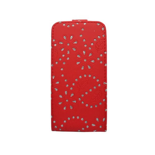 CASE FOR APPLE IPHONE 6 6S FLORAL GLITTER FLIP IN VARIOUS COLOURS POUCH COVER - Picture 25 of 26