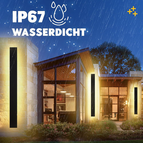LED Wandleuchte Aussen/Innen Lang Wandlampe Anthrazit, Ip67 Wasserdicht defekt - Bild 6 von 6