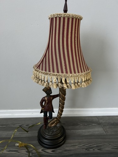 Rare Vintage Mainland Smith Style Monkey Cornucopia Beaded Stripe Shade - Picture 2 of 14