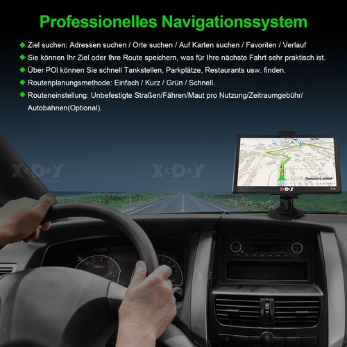 XGODY World Auto Navigationsgerät Navi lifetime Kartenupdates für Urlaub 7 Zoll - Bild 3 von 13