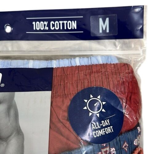 Lot de 4 boxers Stafford homme taille M 100% coton tissé assorti rouge bleu NEUF - Photo 6 sur 7