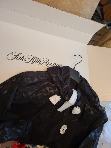 NEW! Limited Edition COACH Logo  Zip Windbreaker Rain Jacket - XL - Hoodie  - Picture 2 of 12