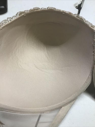 Victoria’s Secret Beige Push Up Lace Padded Cup Underwire Adjustable Bra Sz.38DD - Picture 15 of 17