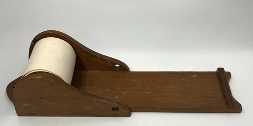 VTG 60s Handmade Wood Wall Hanging Roll Paper Note Taker Grocery List Dispenser - Picture 7 of 13
