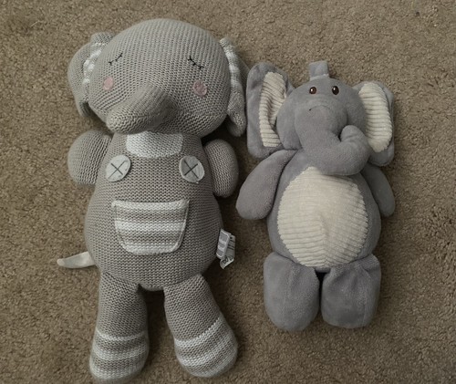 2 Stück KellyToy & Theodore Elefant Rassel Stofftier Plüschtier - Bild 1 von 9