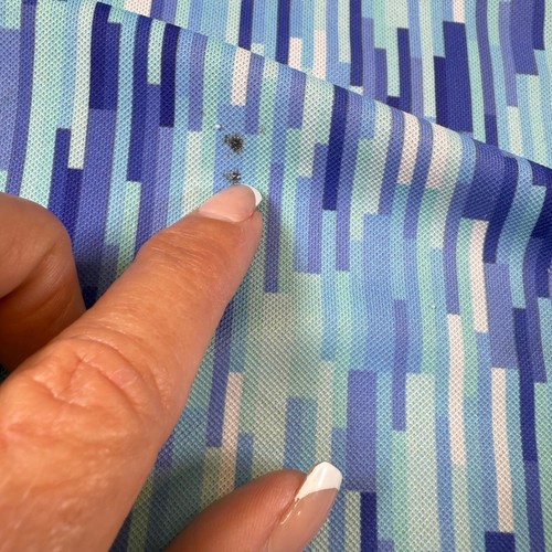 USA PALM Performance Golf Polo Blue Geometric Print Size XXL - Picture 3 of 8