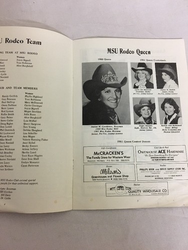 1981 MONTANA STATE UNIVERSITY 35th ANNUAL INTERCOLLEGIATE RODEO PROGRAM - Picture 7 of 7