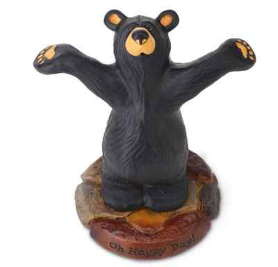 Bearfoots Dirt Bike Bear Figurine by Jeff Fleming Big Sky Carvers