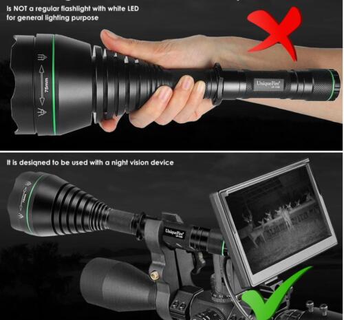UniqueFire 1508 IR 850nm 940nm Hunting LED Flashlight Night Vision Light Torch - Picture 18 of 71