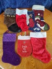 Large Size Christmas Stocking 7 Assorted Sock Gift Sock Xmas Tree Hanging Decor