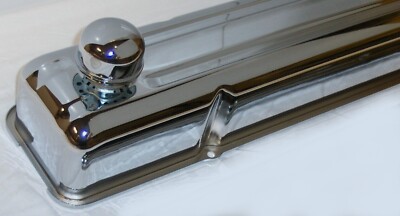 Chevy 235 Inline Straight 6 Cylinder Chrome Valve Cover + Breather