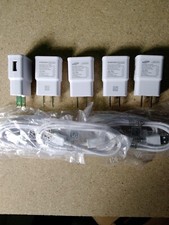 Lot of 5 original Samsung fast wall chargers w/cables EP-TA50JWE