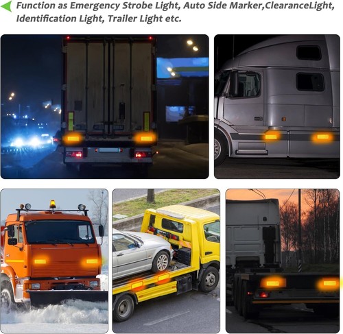 Upgraded 2pcs Wireless Magnetic Amber Beacon Lights - Rechargeable LED Warning - Picture 6 of 9