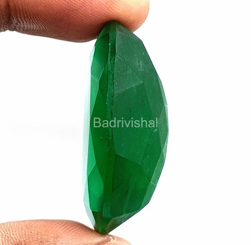 Top Quality 87 Ct Certified Green Moldavite Oval Shape Loose Gemstone 4AUB - Picture 5 of 6
