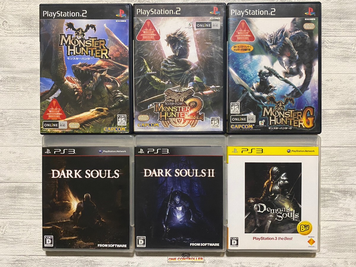 SONY PS2 3 Monster Hunter 1 2 & G & Dark Souls 1 2 & Demon's