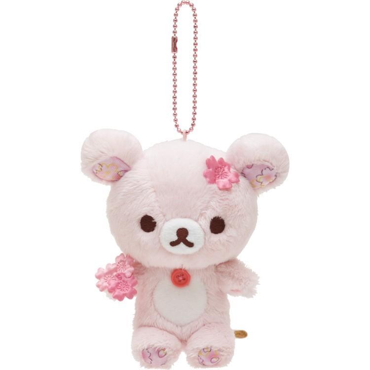 Korilakkuma Plush Sakura Pink Keychain Stuffed Toy Rilakkuma Store