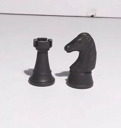 Radio Shack Super 1680L Sensory Chess Replacement Part Rook Knight Brownish Gray