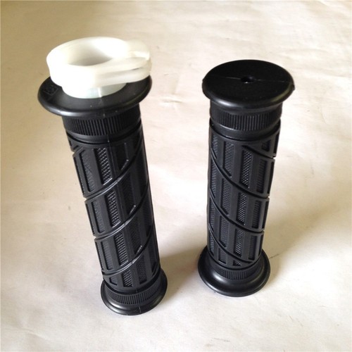 7/8" Black Rubber Spiral grid Hand Grips ATV QUAD For KAWASAKI Ninja 250 500 ZX6 - Picture 4 of 4