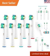 Durable Replacement Toothbrush Heads with Reminder Feature - 8-Pack Refills