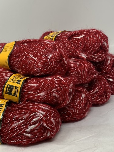 HILO SCHACHENMAYR NOMOTTA MARILYN VISCOSA MOHAIR 8 50g HIELES ROJO CON BLANCO - Imagen 5 de 12