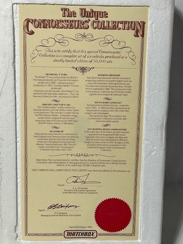 Matchbox Models of Yesteryear Connoisseurs' Collection Limited Ed 6 Car Set - Picture 12 of 12