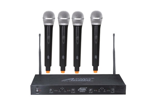 Audio2000'S AWM6526 UHF 4-CHANNEL WIRELESS MICROPHONE SYSTEM (CHOOSE COMBO) -MR - Imagen 3 de 4