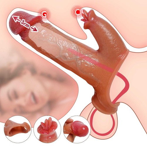 Male Cock-Girth-Enlarger-Enhancer-Penis-Extension-Extender-Sheath-Sleeve-Men Big - Picture 27 of 133