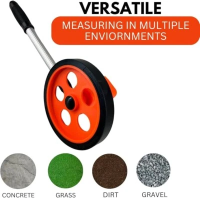 EDMBG Telescopic Walking Wheel Tape Measure Measuring Wheel Adjustable 1,000' Feet